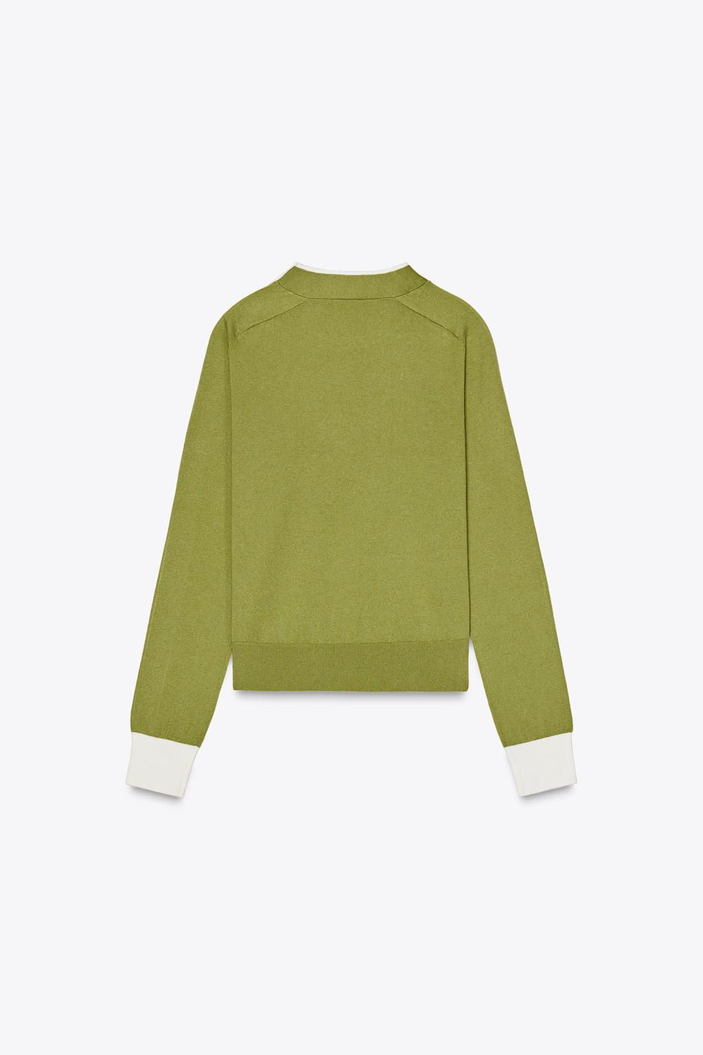 KNIT SWEATER WITH SHOULDER BUTTONS - Zara фото 6