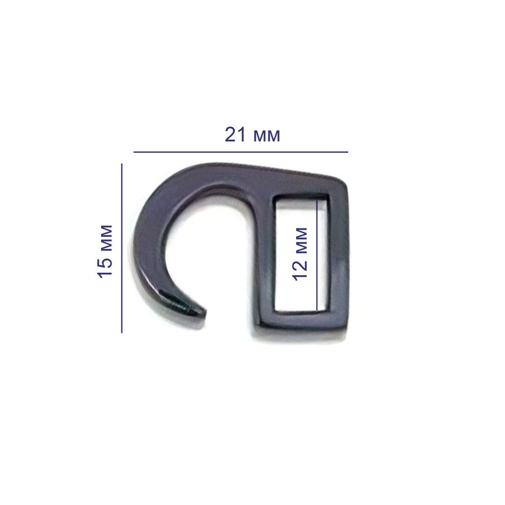 Gamma GB 1305 Крючок-фиксатор 21 х 15 мм в пакете d 10 мм 10 шт. №04 под никель
