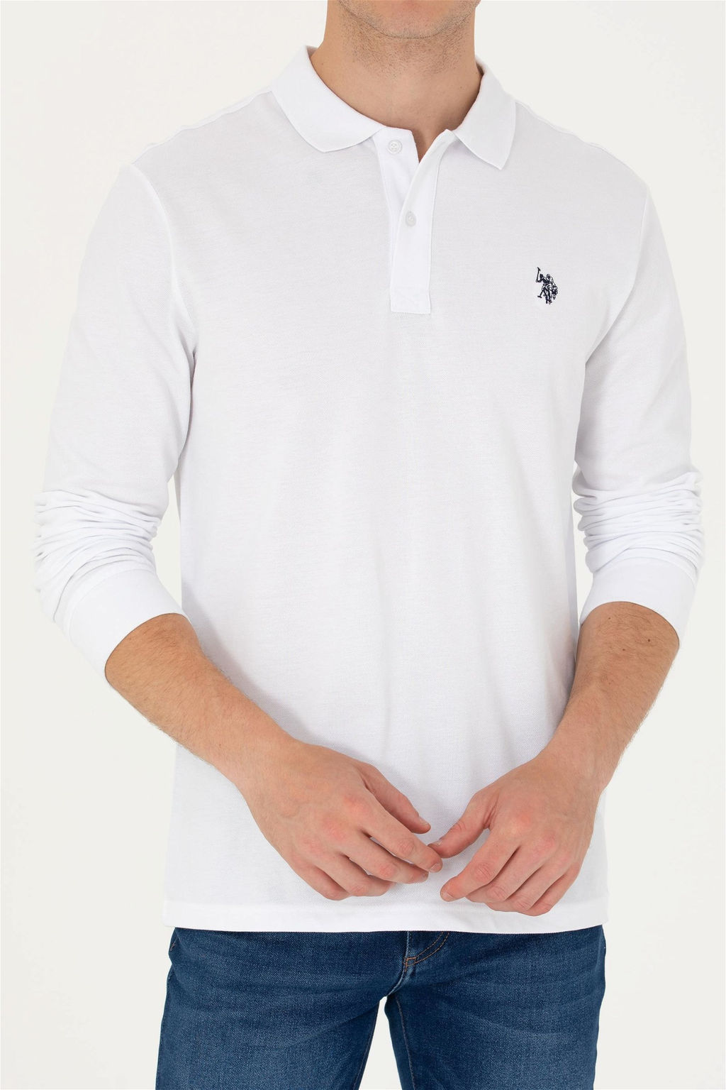 Мужской белый базовый свитшот Неожиданная скидка в корзине - U.s. polo assn фото 6