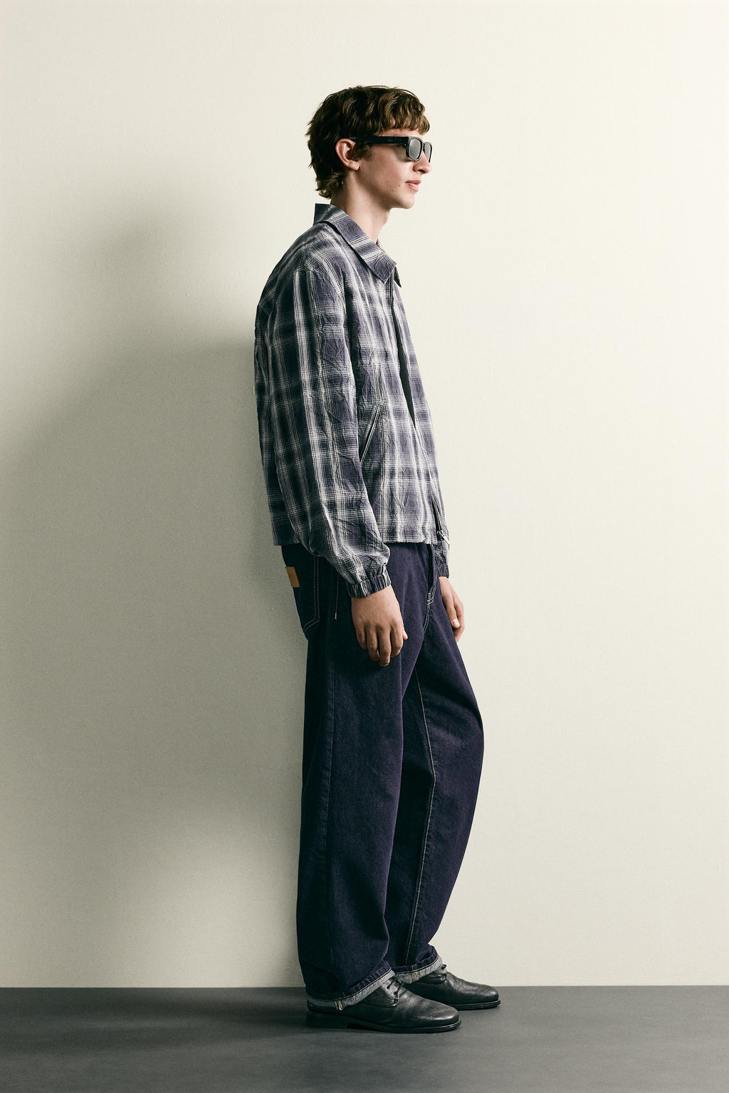 CAZADORA RELAXED FIT CUADROS / Azul - Zara фото 4