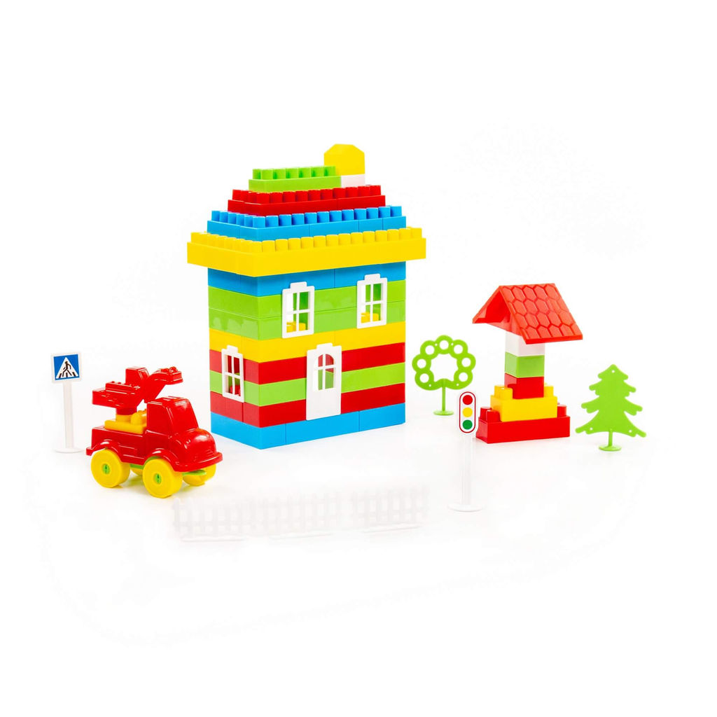 Конструктор Строитель (128 элементов) (в пакете) - Полесье фото 5