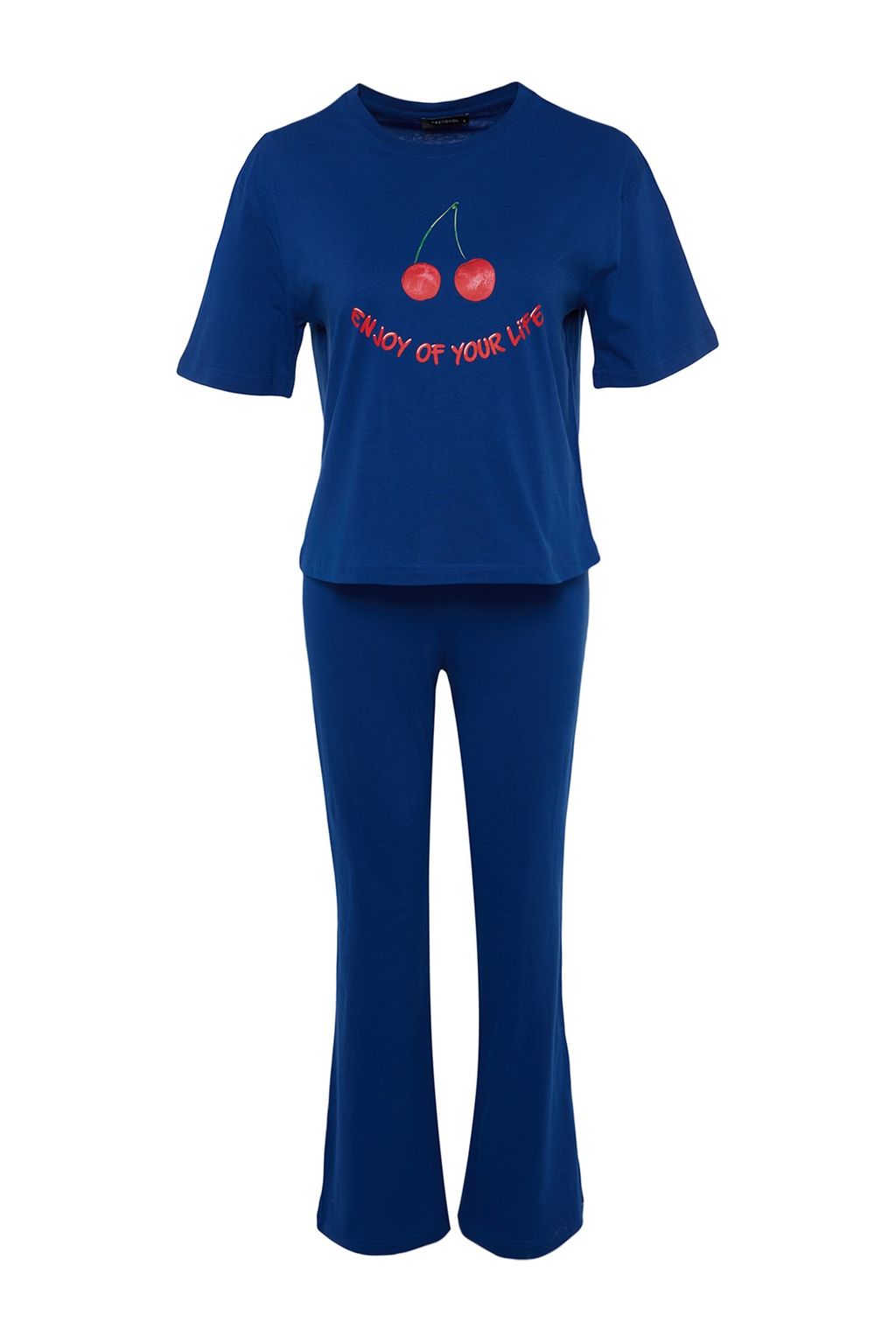 Trendyolmilla Lila %100 Pamuklu Eglenceli Bask?l? T-shirt-Pantolon Orme Pijama Tak?m? THMSS23PT00134 фото 28