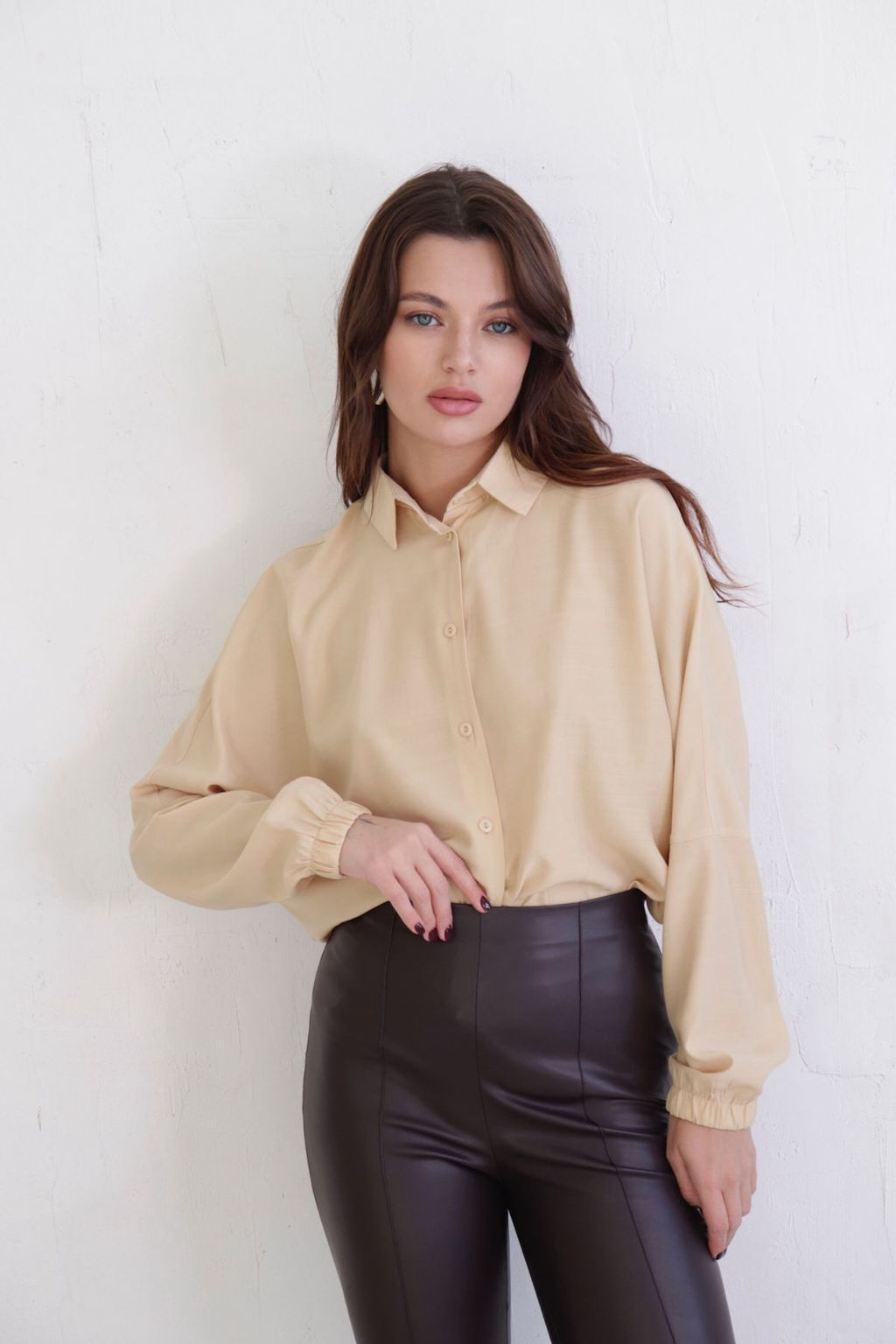 Рубашка базовая летучая мышь со спущенной линией плеча - Martichelli фото 19