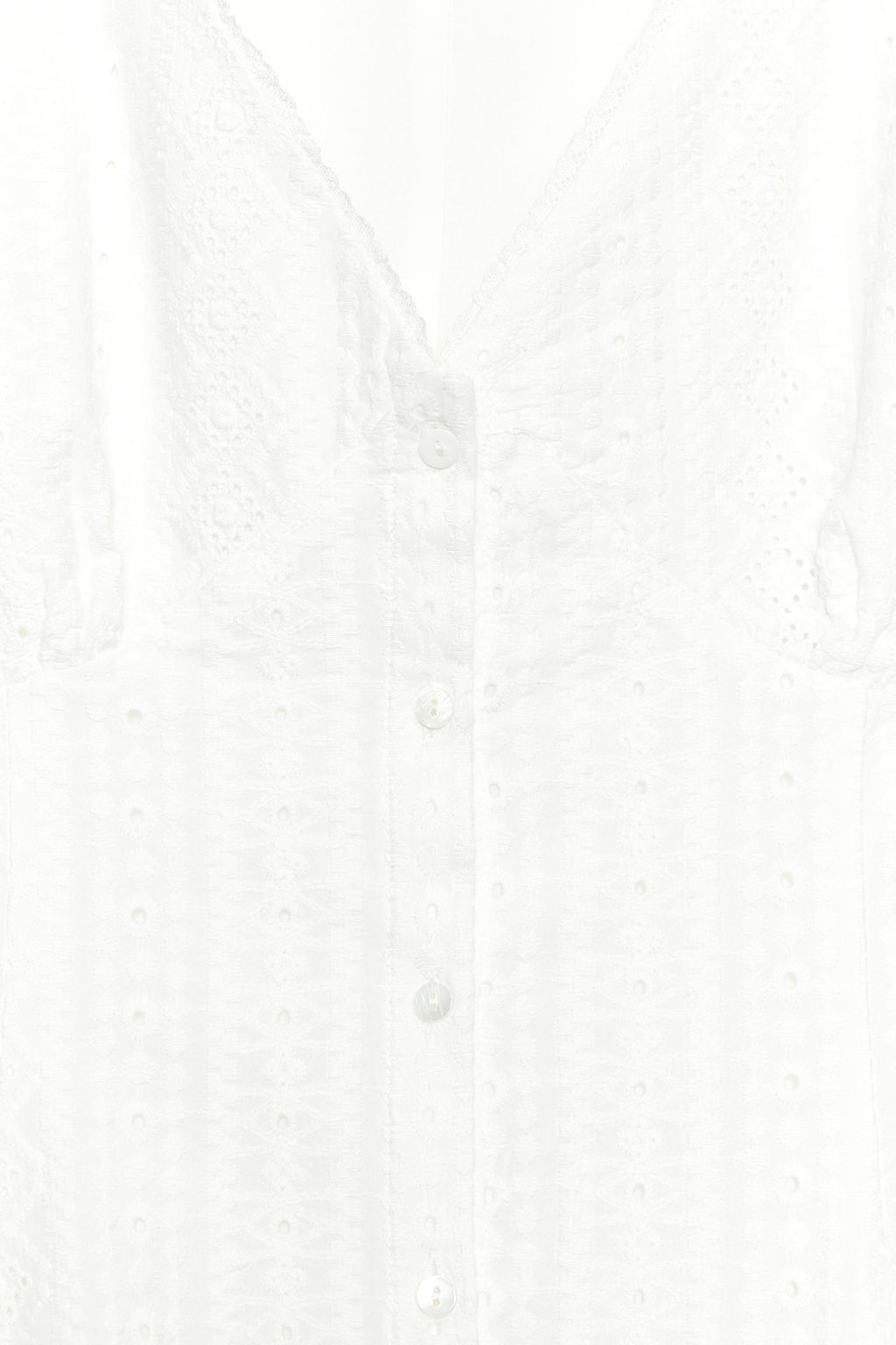VESTIDO CORTO BORDADOS PERFORADOS / Blanco roto - Zara фото 10