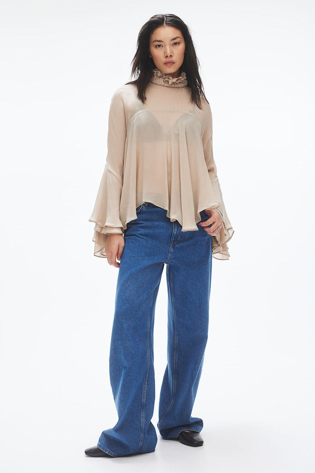 Blusa oversize con volantes - H&m фото 3
