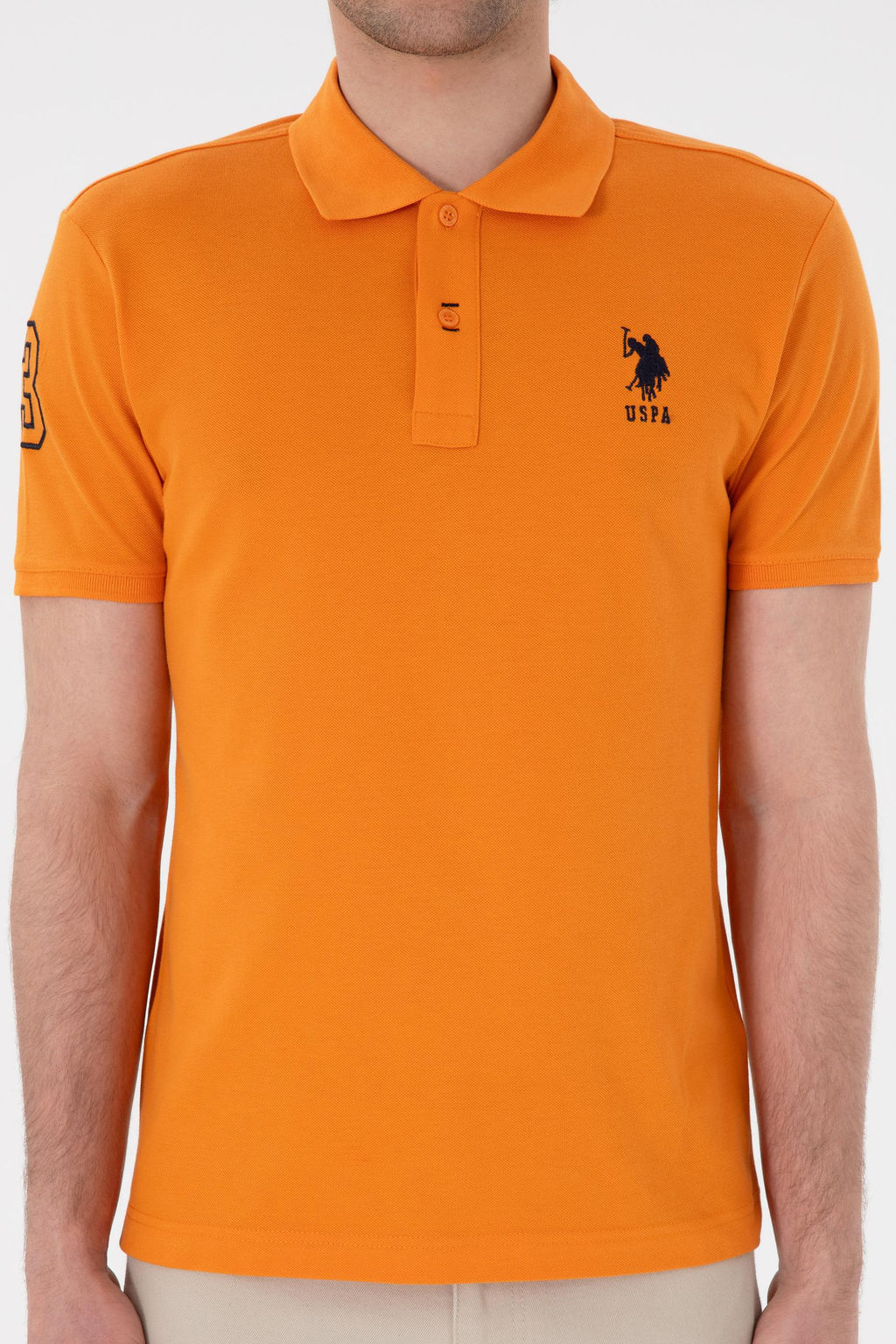 Erkek Slim Fit Polo Yaka Turuncu Basic Ti__rt Sepette S_rpriz _ndirim - U.s. polo assn фото 7