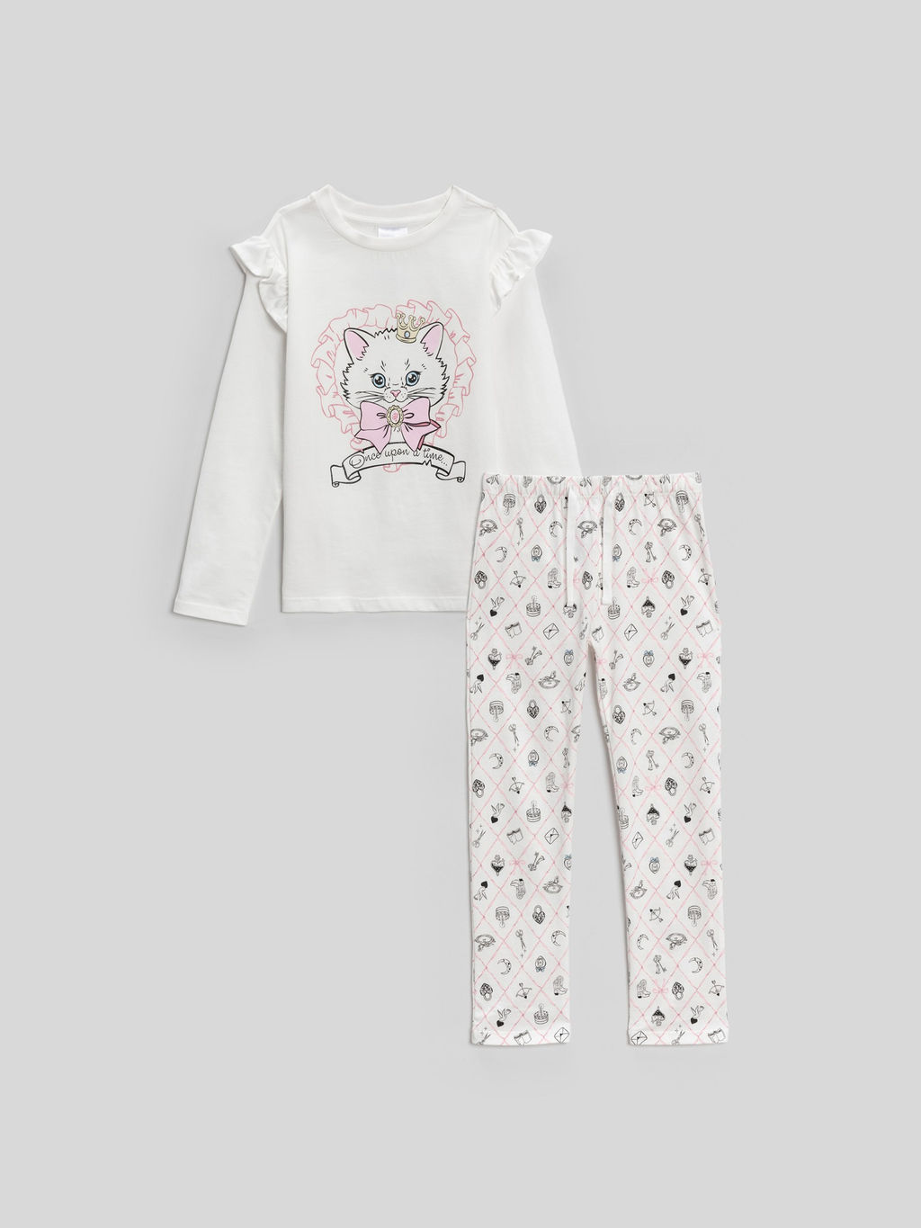 ACOOLA / Набор детский для девочек ((1)джемпер и (2)брюки) Bemmi белый фото 3