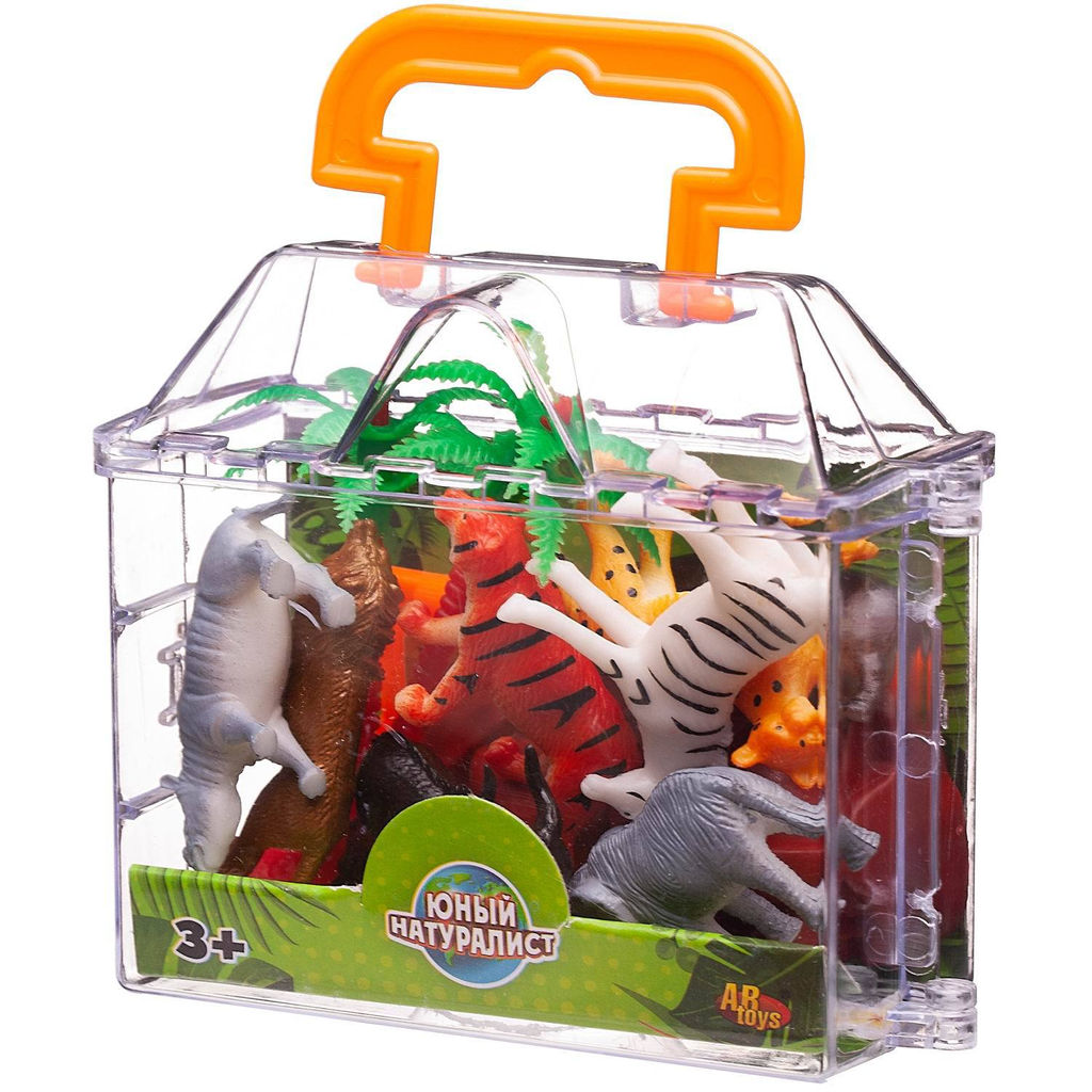 Игровой набор ABtoys Юный натуралист Фигурки диких животных 8 шт. в чемоданчике, в дисплеи  фото 3
