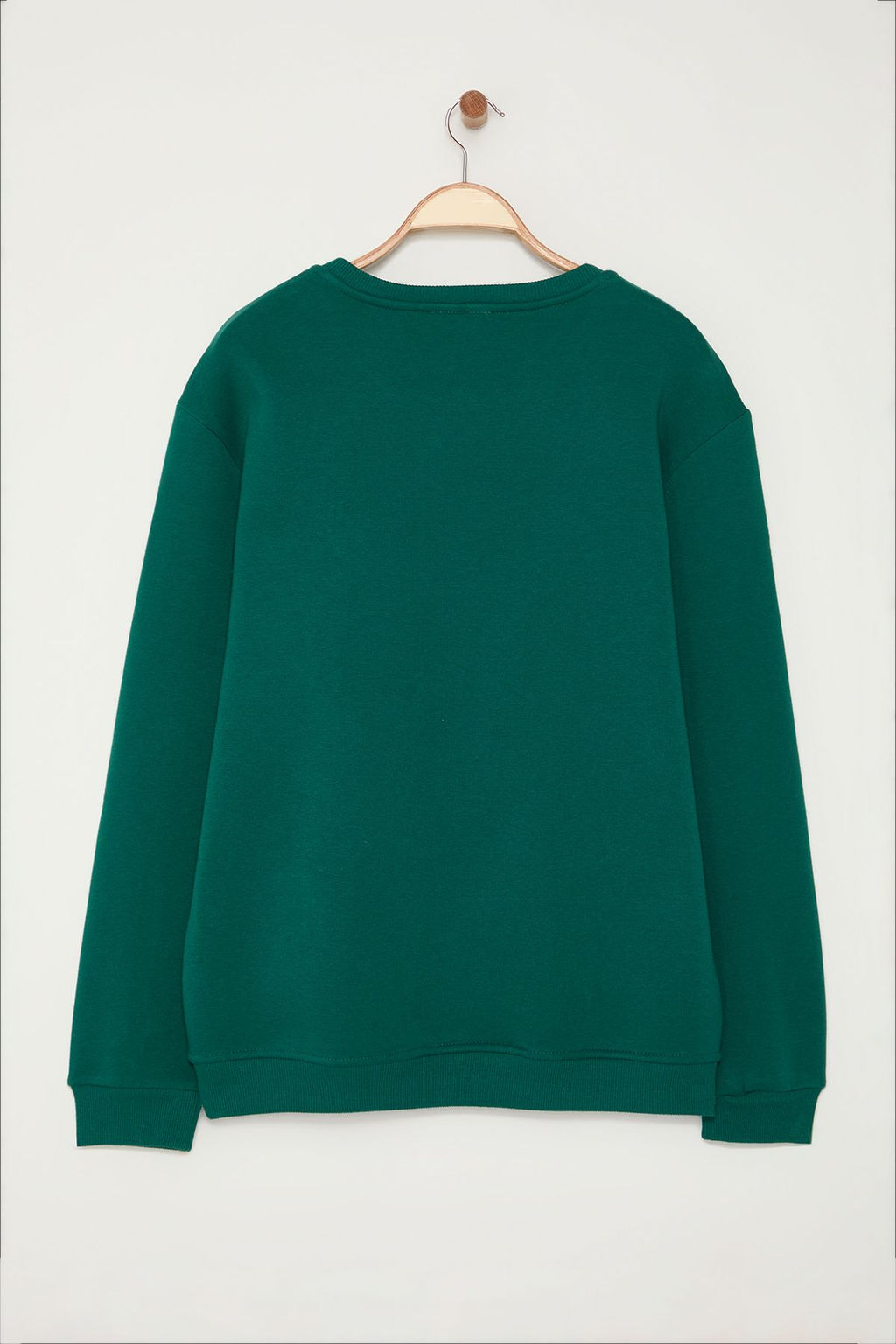 TRENDYOL MAN Zumrut Yesili Oversize/Genis Kesim Nak?sl? Ici Polar/S?cak Tutan Kapusonlu Sweatshirt TMNAW25SW00060 - Trendyolmilla фото 7