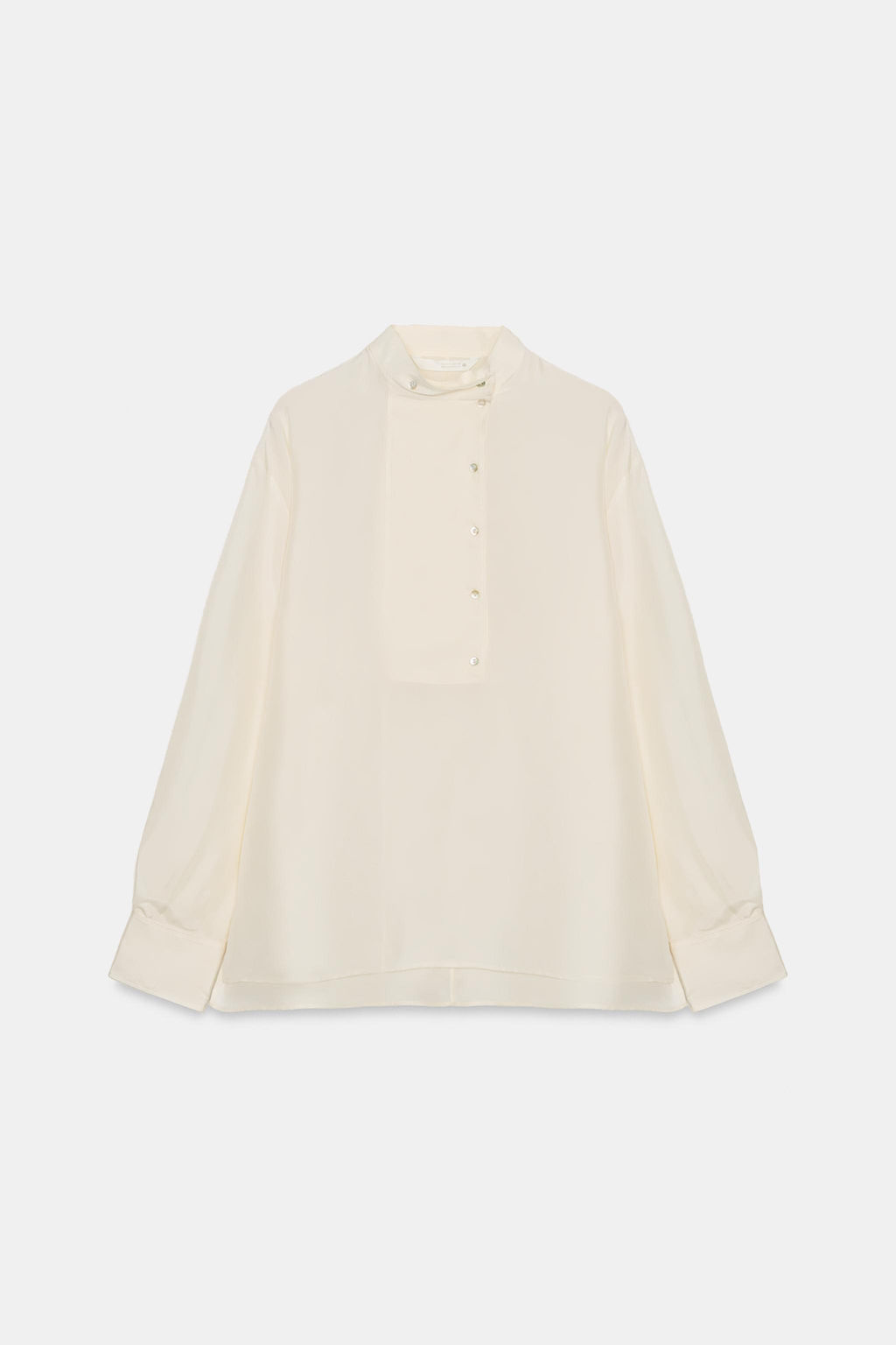 CAMISA SEDA 100% ZW COLLECTION / Crudo - Zara фото 3