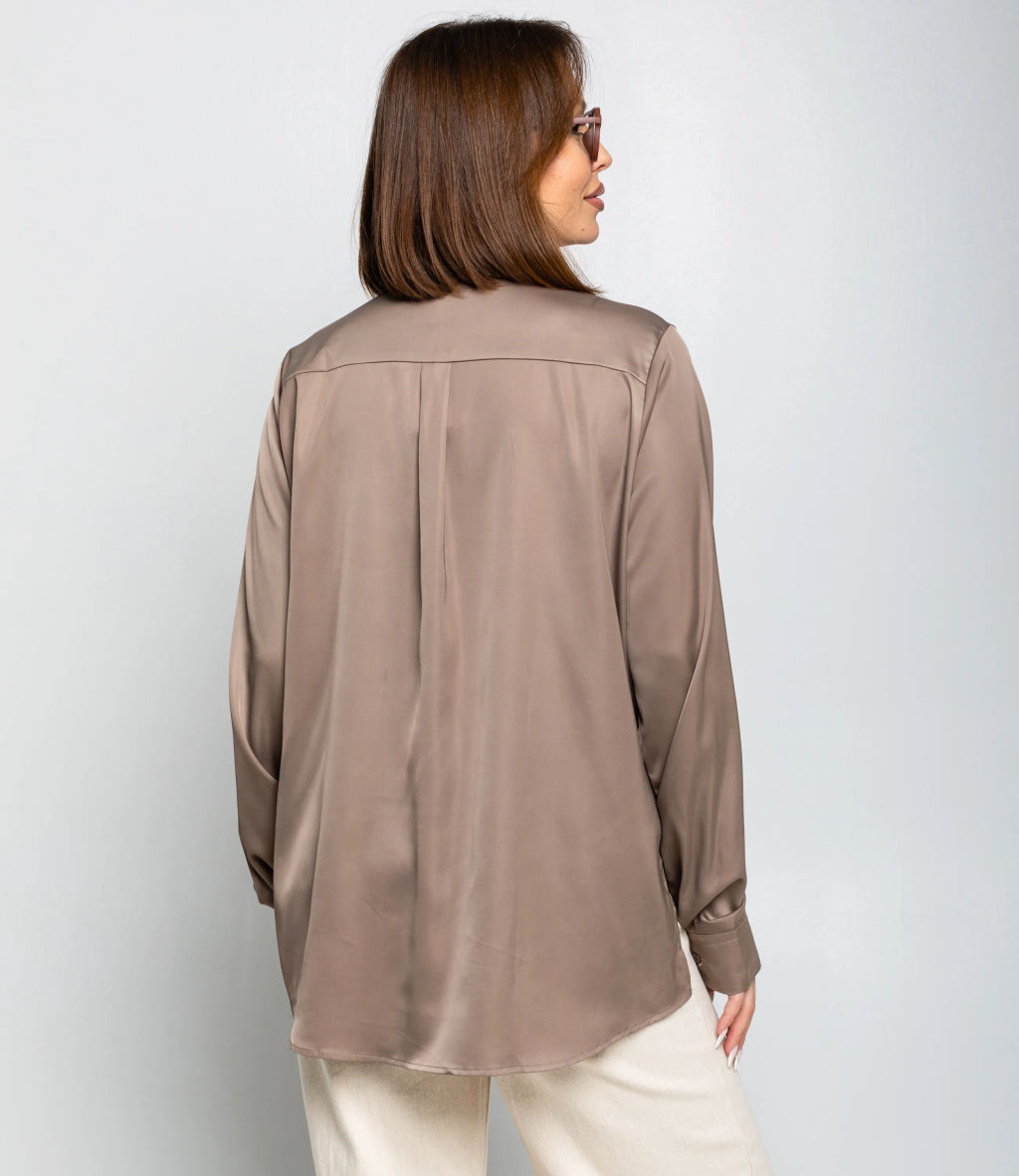 Рубашка #ОКТ085005, капучино
