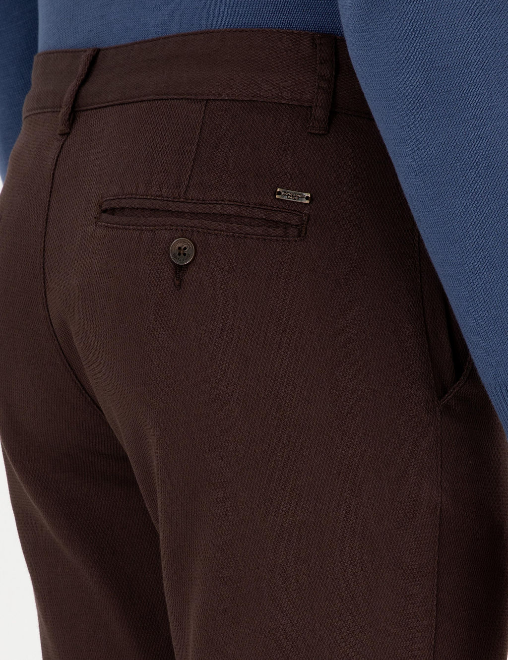 Koyu Kahverengi Slim Fit Kanvas Pantolon - Pierre cardin фото 6