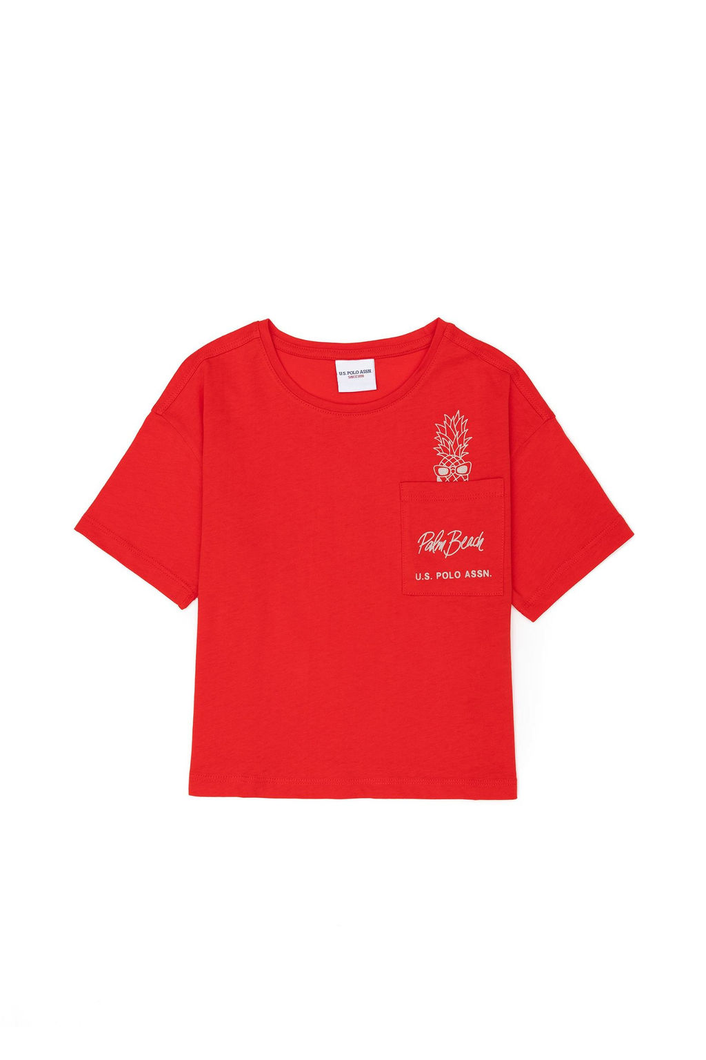 U. S. Polo Assn Красная футболка с круглым вырезом для девочек - U.s. polo assn фото 6
