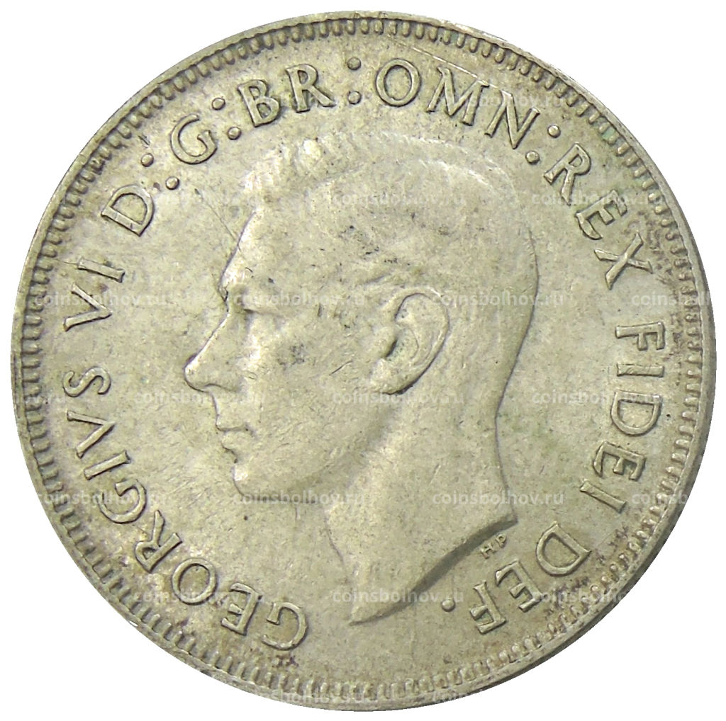 Монета 1 флорин (2 шиллинга) 1951 года Австралия  50 лет Федерации