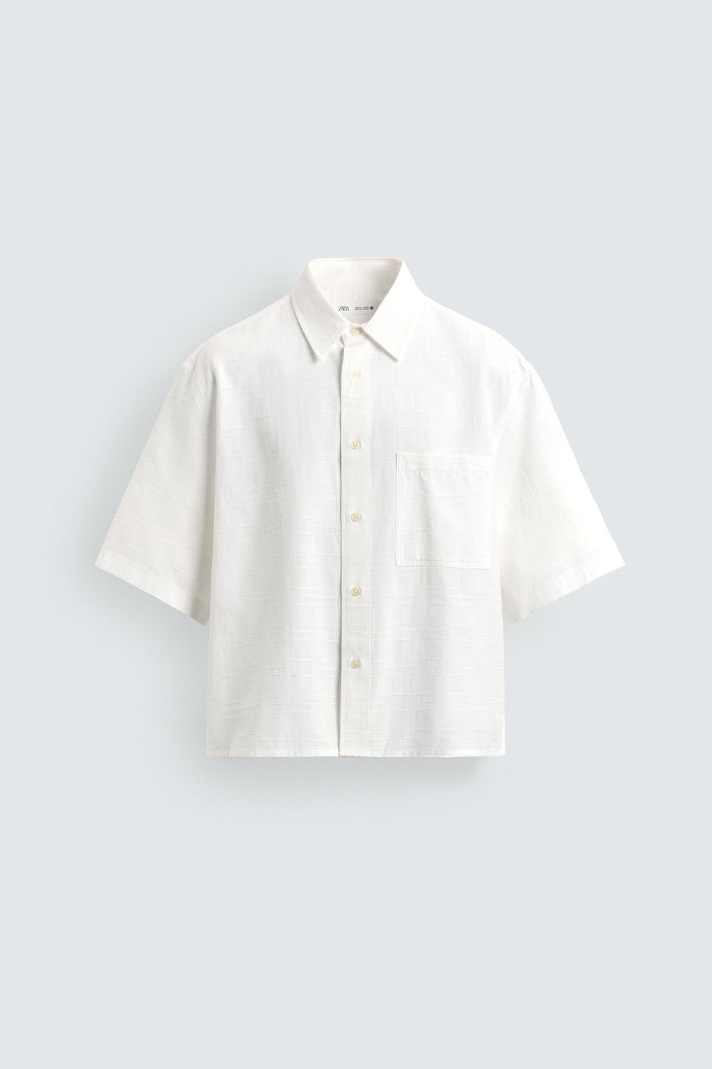CAMISA RELAXED FIT TEXTURA / Blanco - Zara фото 7