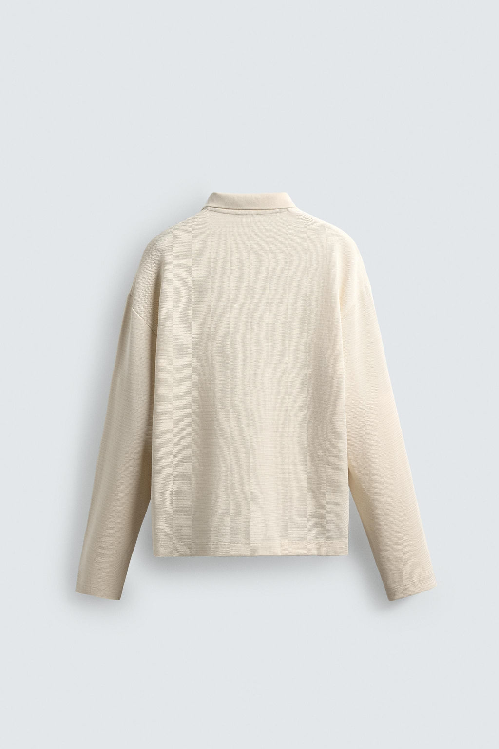 TEXTURED DRAWSTRING POLO SHIRT - Zara фото 9