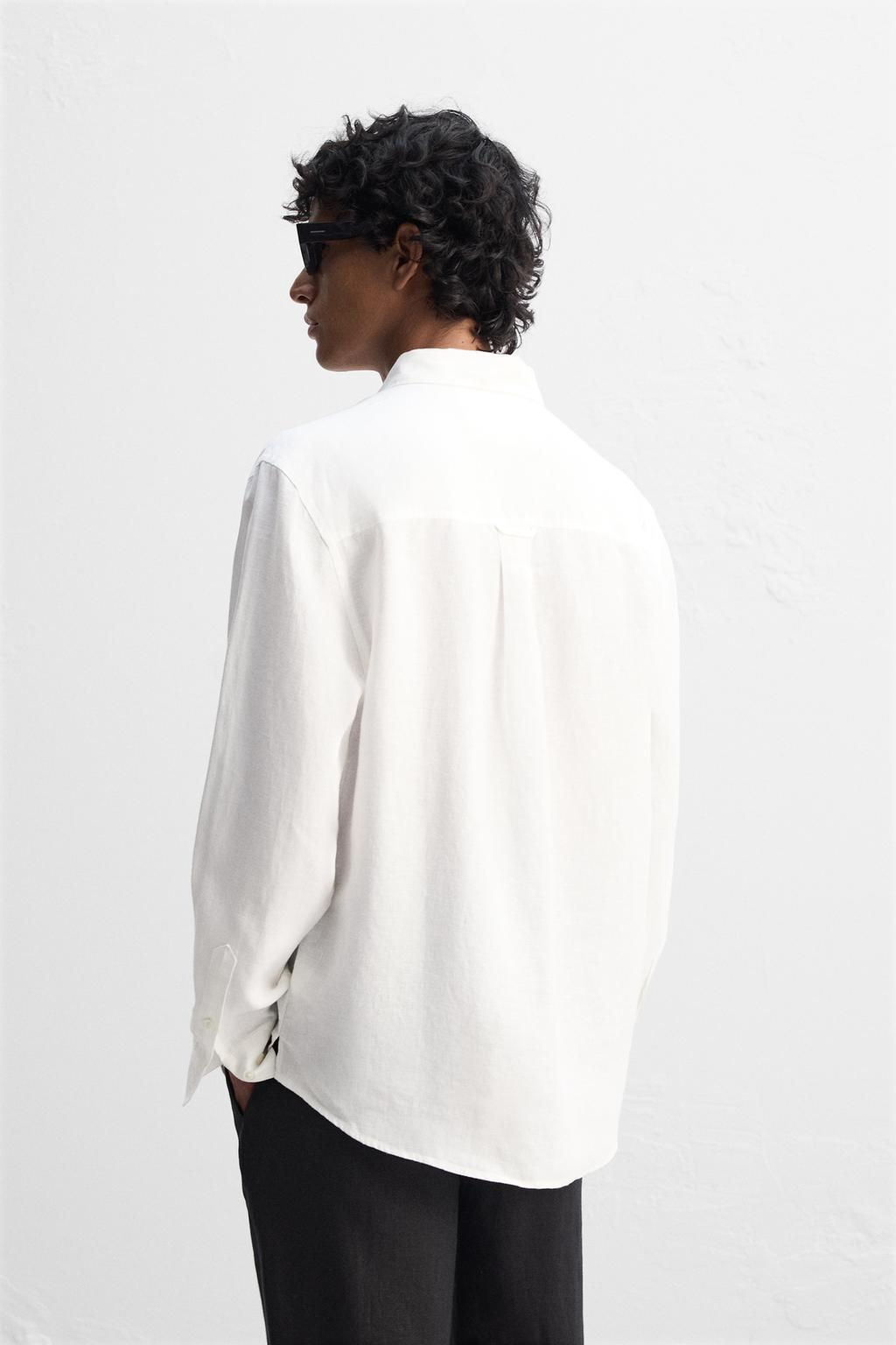100% LINEN SHIRT - Zara фото 15
