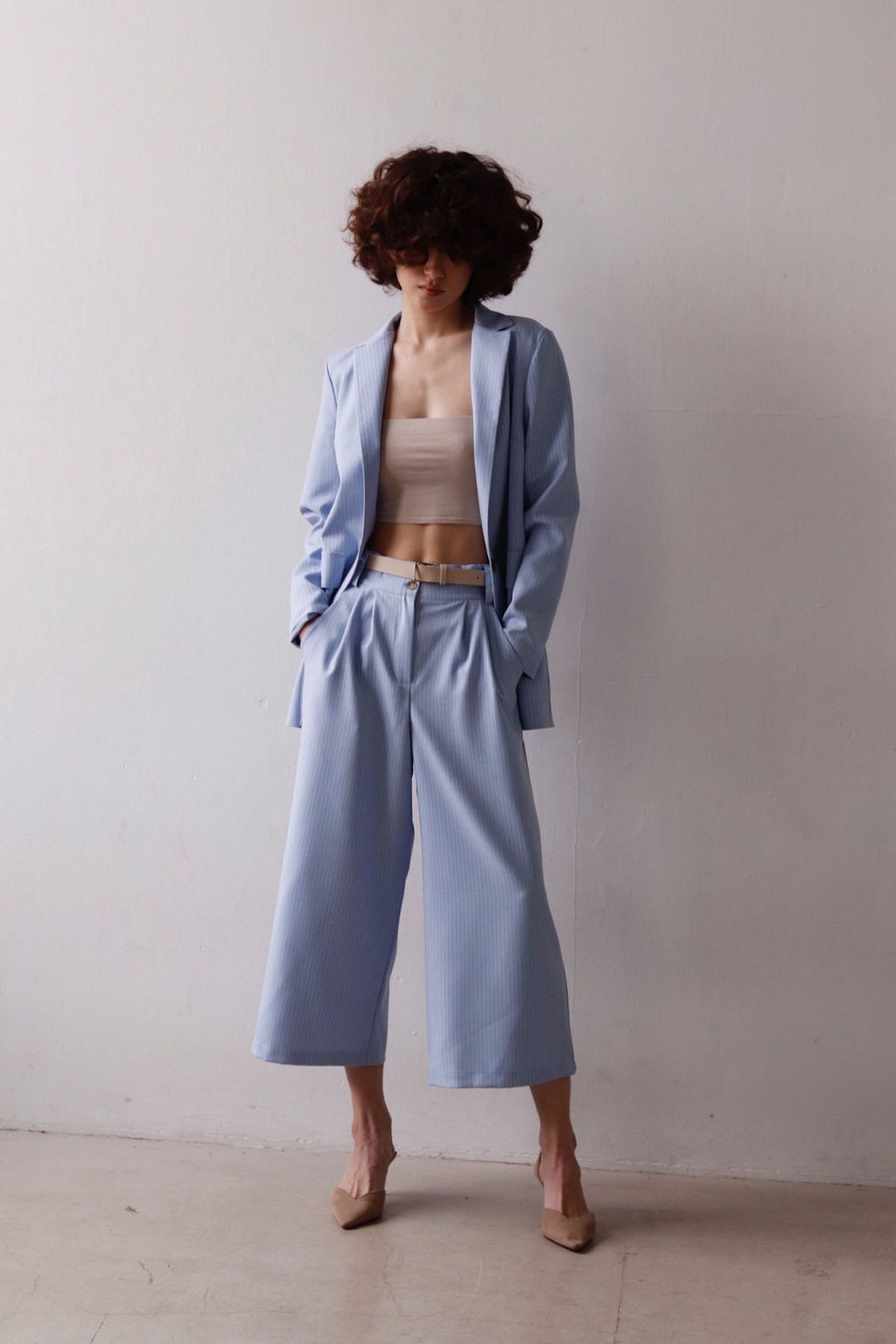 12358 Кюлоты голубые в полоску - Martichelli фото 3