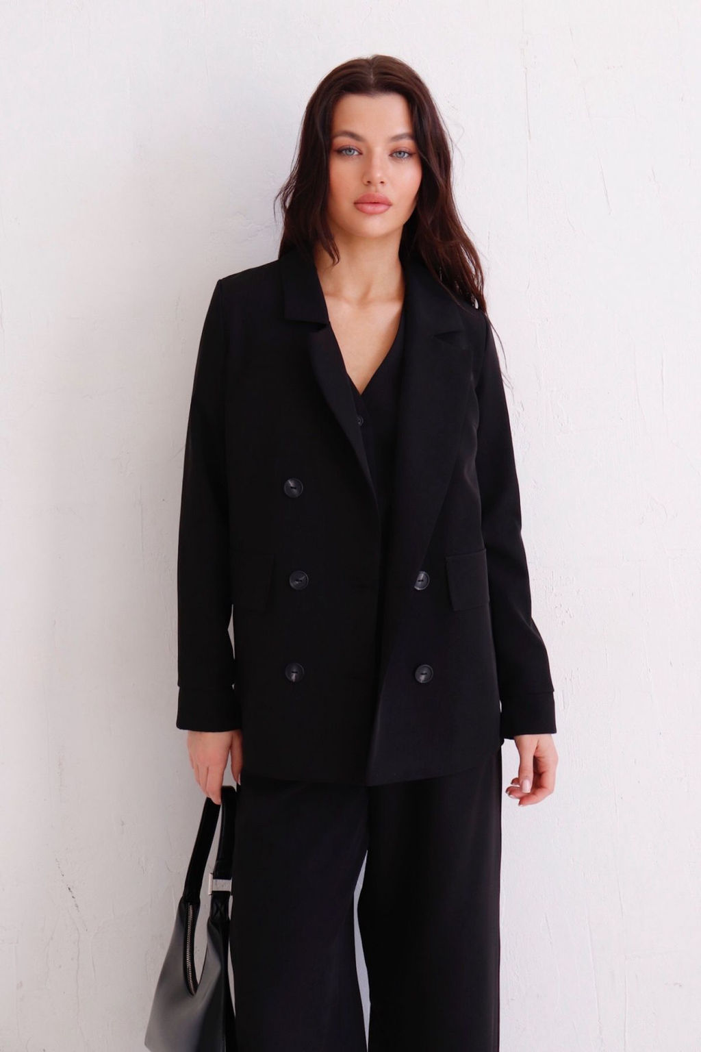 12625 Костюм брючный с жилетом чёрный - Martichelli фото 9