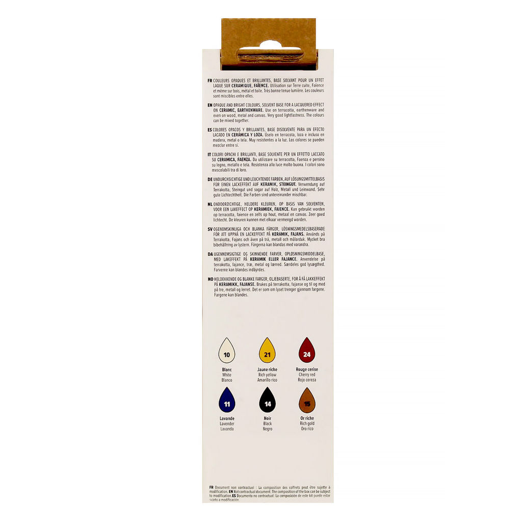 PEBEO Набор красок Ceramic Открытие по керамике и металлу 6 цв. х 20 мл 756451