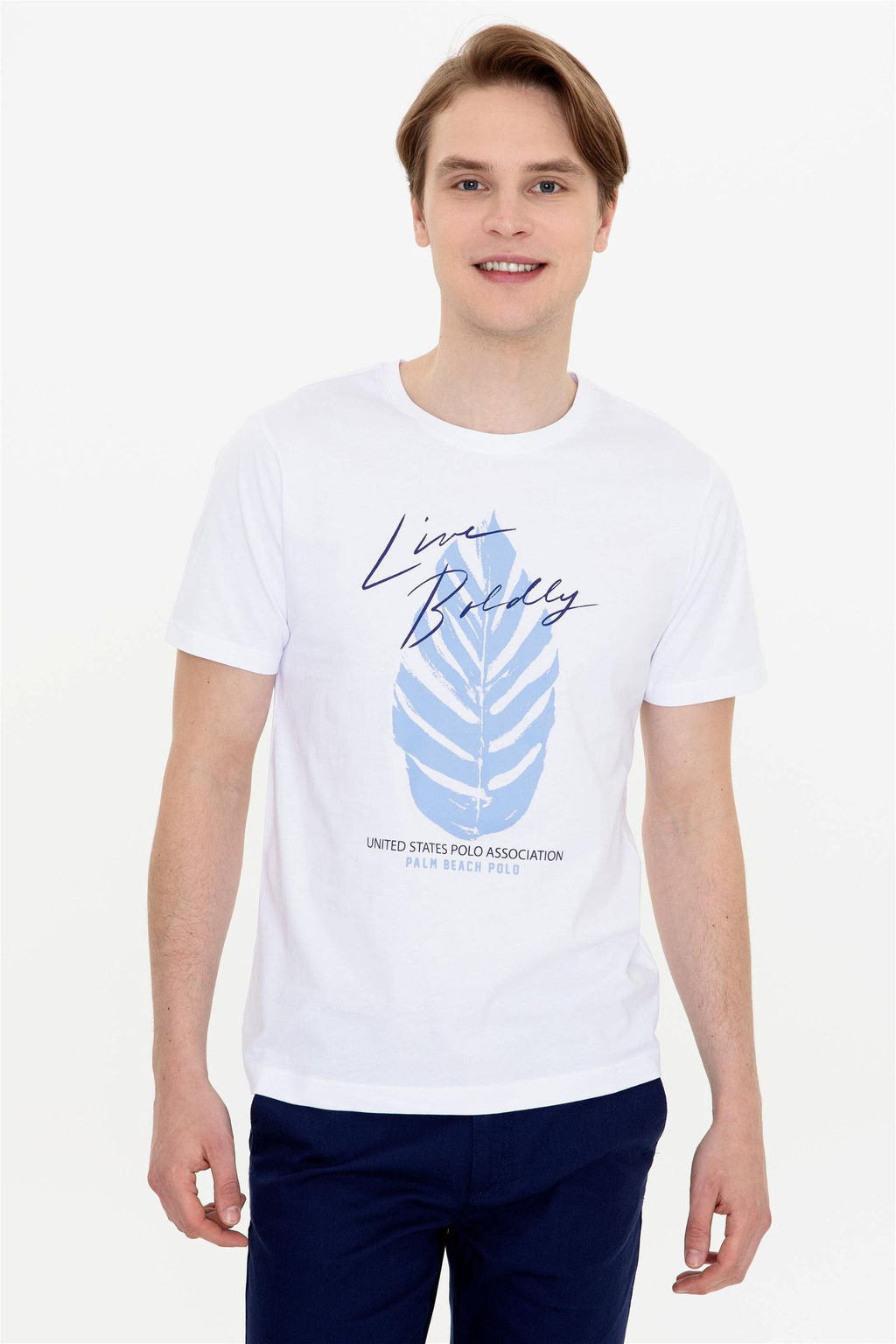 U. S. Polo Assn Мужская белая футболка с круглым вырезом - U.s. polo assn фото 8