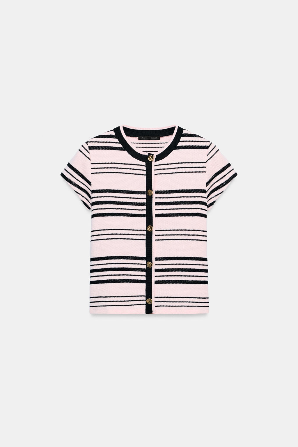 TOP RAYAS BOTONES / Rosa