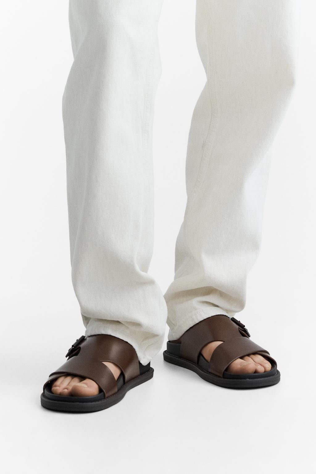 Criss-cross sandals with buckle - Zara фото 10