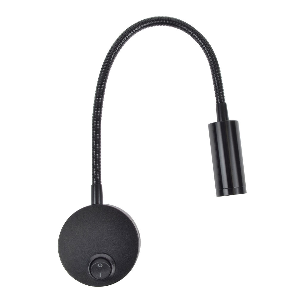 ULT-F21-3W/4000K IP20 BLACK Светильник светодиодный настенный гибкий для интерьерного освещения. 85-265В. Белый свет (4000К). Черный. TM Uniel