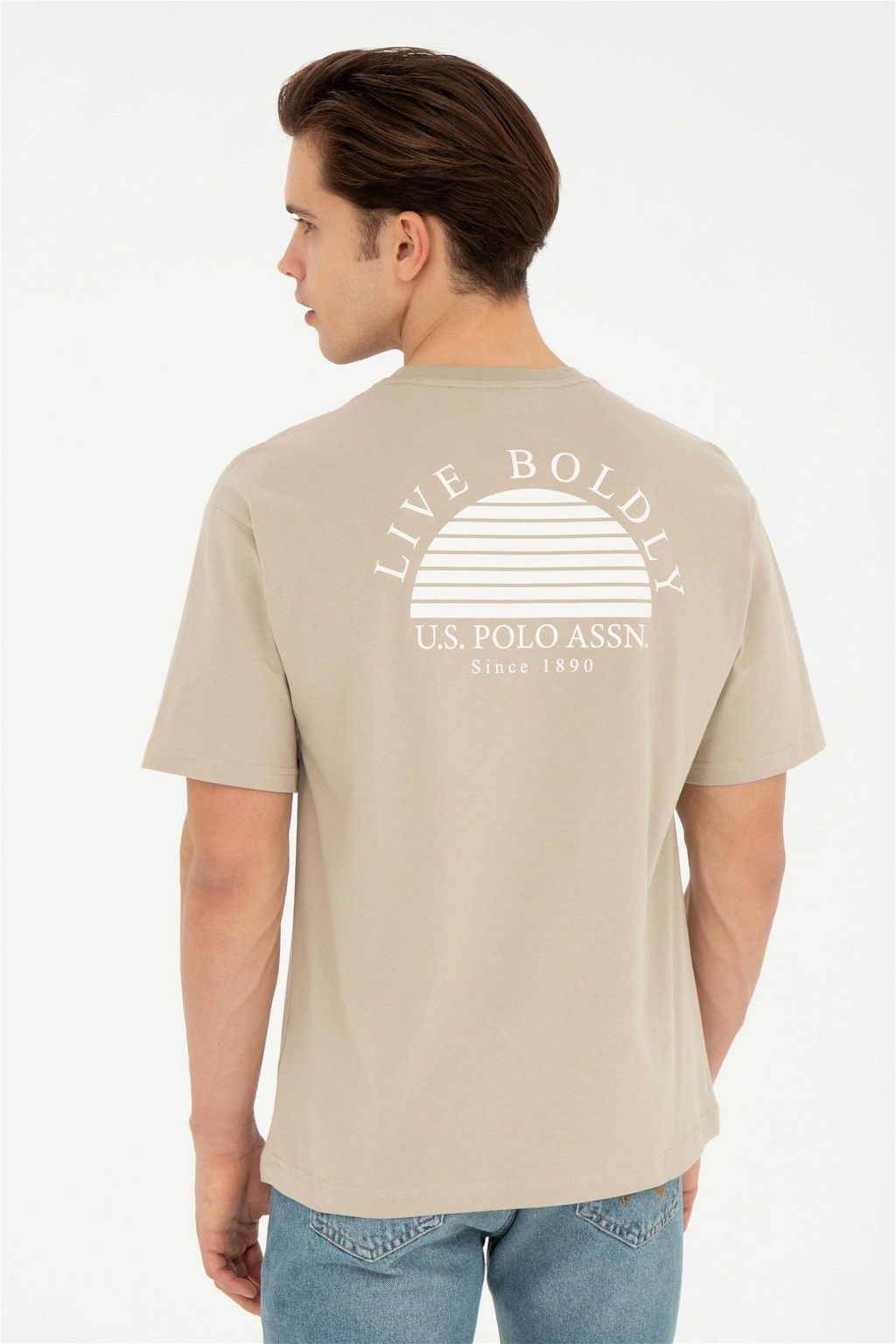 Мужская футболка светло-хаки - U.s. polo assn фото 5