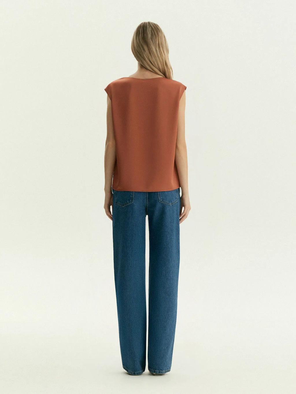 Блузка без рукавов, B2815/squirrel - Emka фото 5