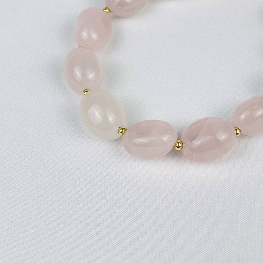 Браслет из мадагаскарского Розового кварца 16 см - Радуга самоцветов фото 4