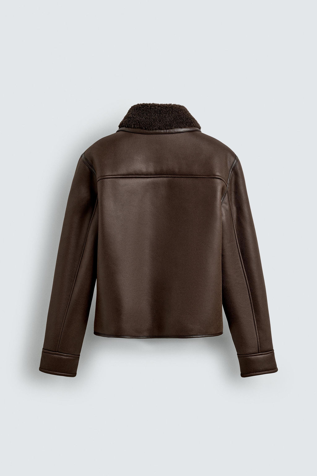 CAZADORA EFECTO ANTE DOBLE FAZ / Marr?n - Zara фото 8