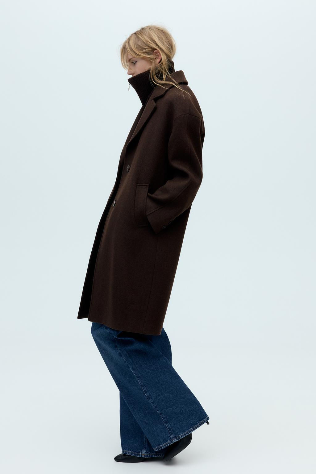 OVERSIZED COAT WITH WOOL - Zara фото 4