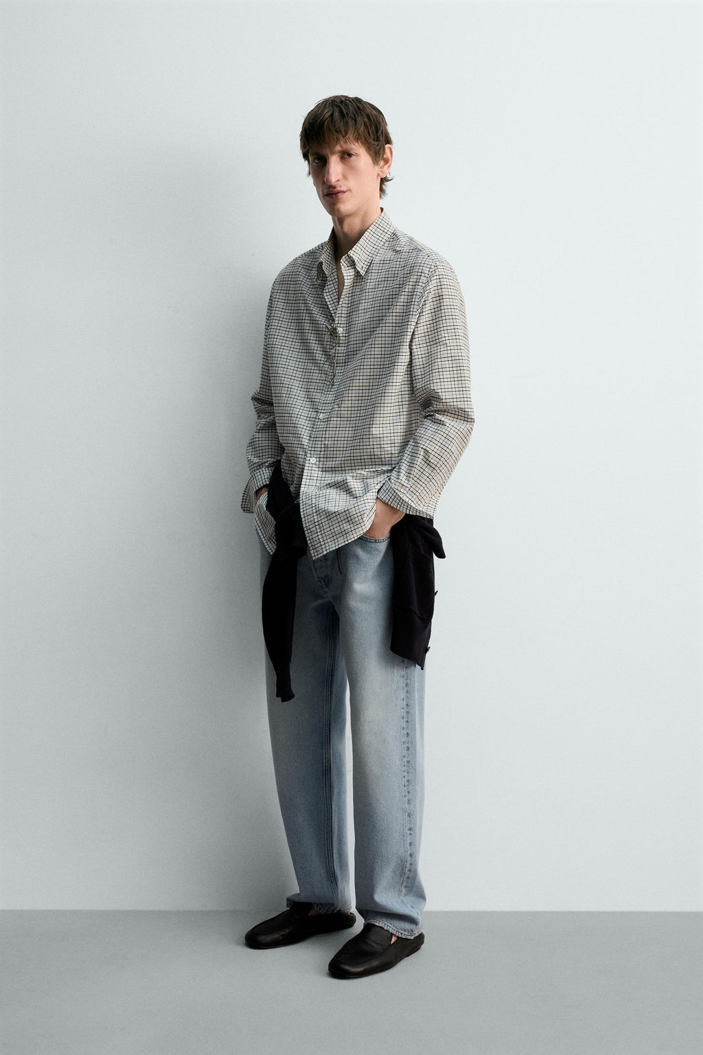 CAMISA CUADROS LIMITED EDITION / Celeste - Zara фото 4