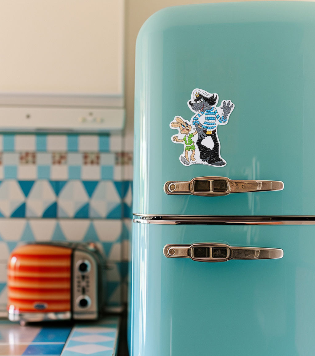 Кристальная (алмазная) мозаика ФРЕЯ CMF-ALVM-102 магнит Ну, погоди! 10.5 х 12.5 см