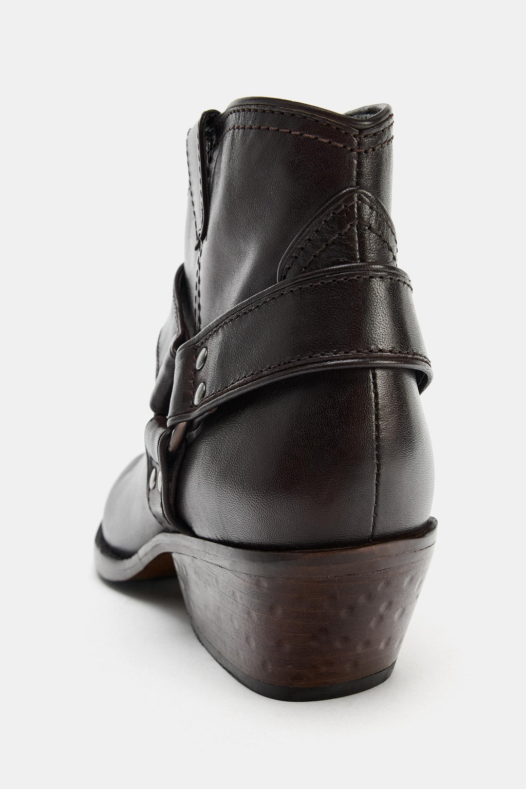 BOT?N PIEL COWBOY ANILLAS / Marr?n - Zara фото 4