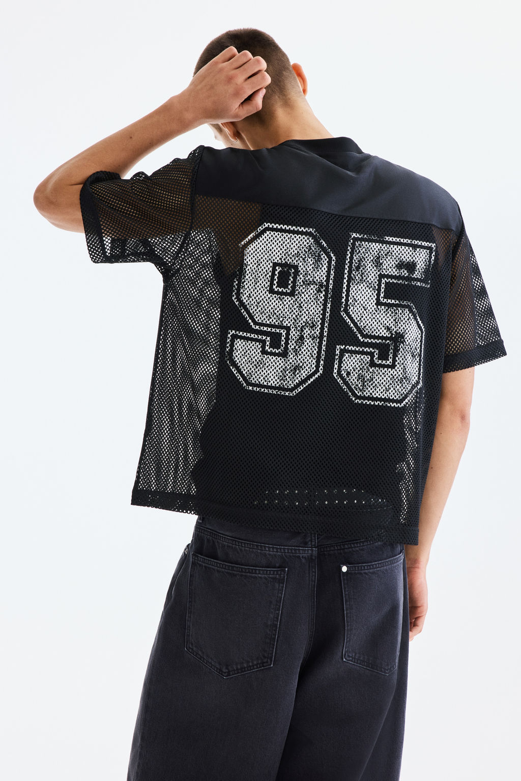 Camiseta estampada de malla Loose Fit - H&m фото 2