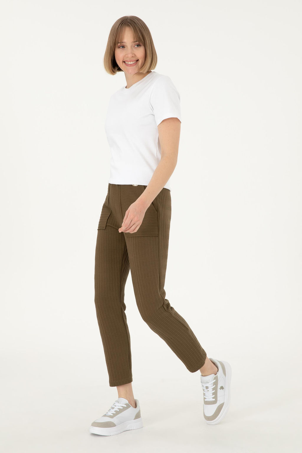 Женские спортивные штаны цвета хаки Неожиданная скидка в корзине - U.s. polo assn фото 3