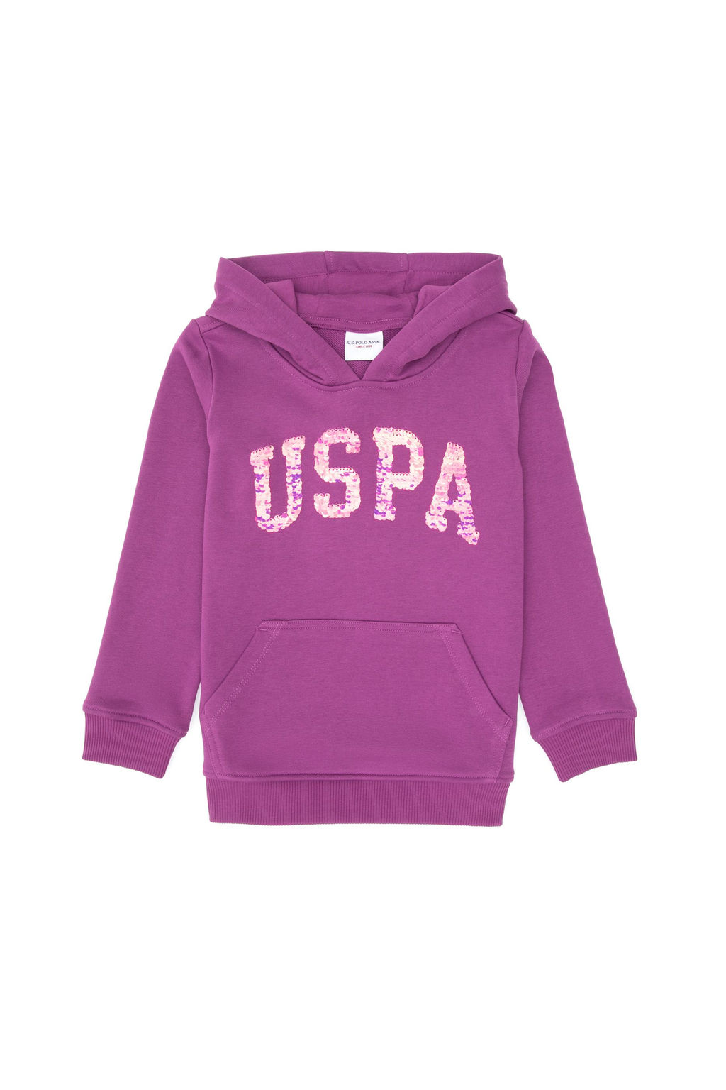 K_z _ocuk Menek_e Payet __lemeli Kap__onlu Basic Sweatshirt Sepette S_rpriz _ndirim