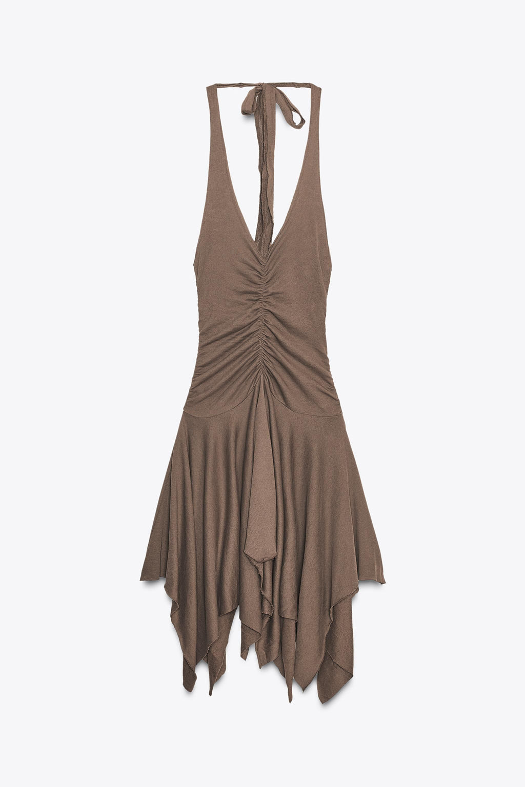 ASYMMETRIC HALTER DRESS - Zara фото 10