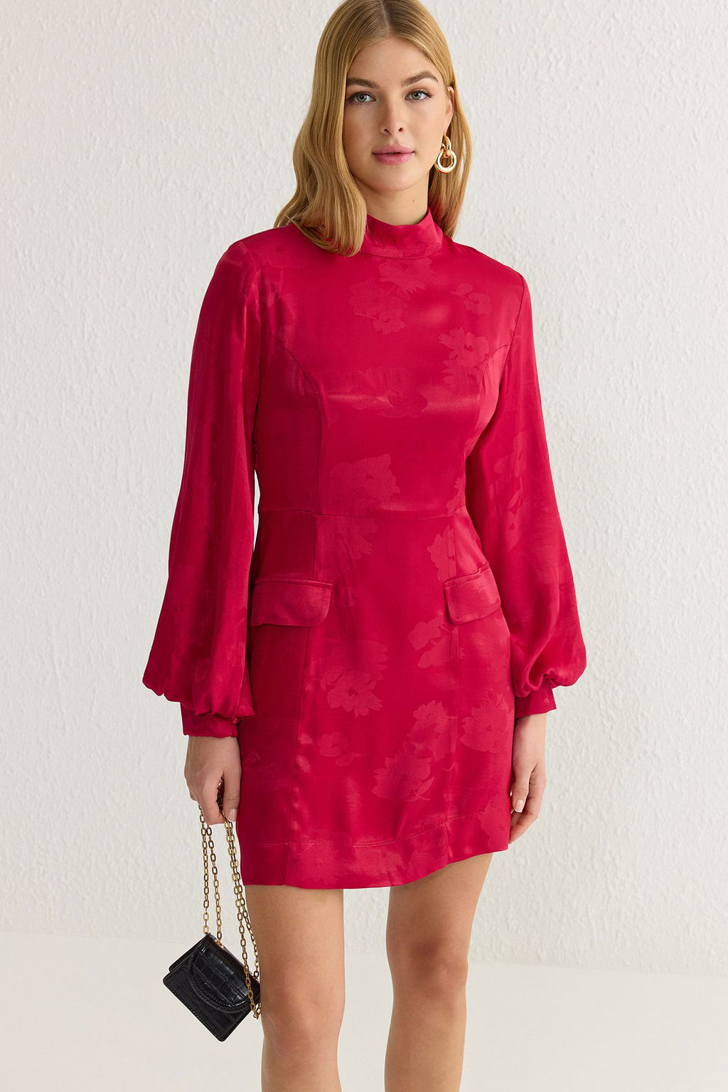 TRENDYOLMILLA Siyah Animal A Kesim Mini Dokuma Elbise TWOAW25EL00475  фото 7