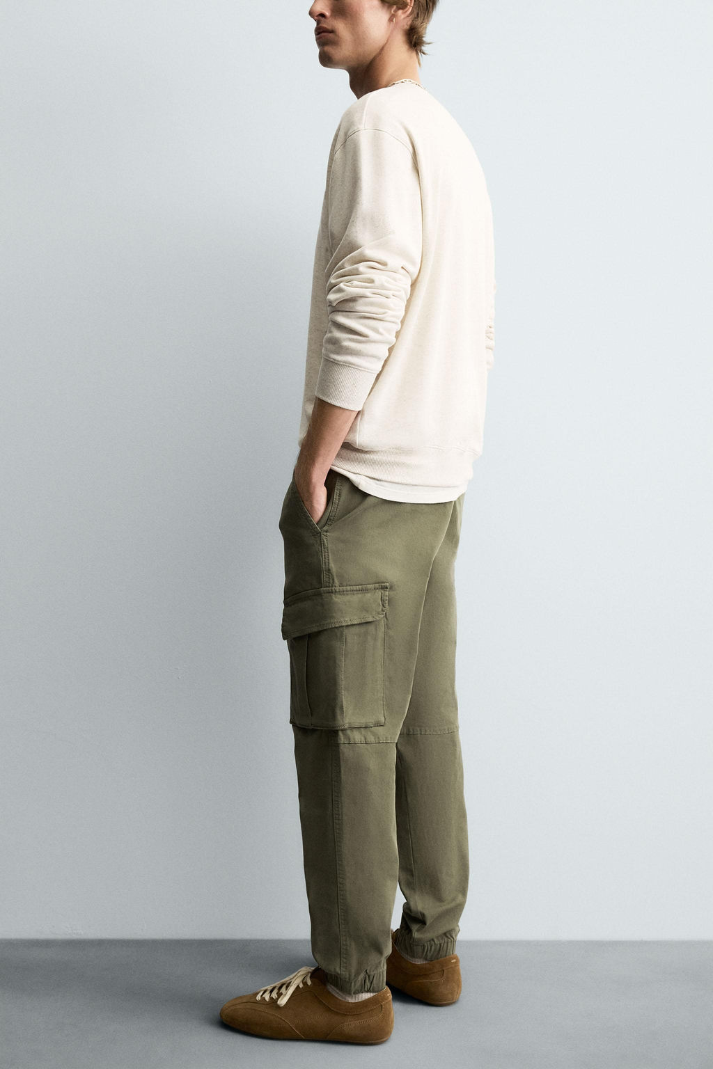 SLIM FIT CARGO TROUSERS - Zara фото 14