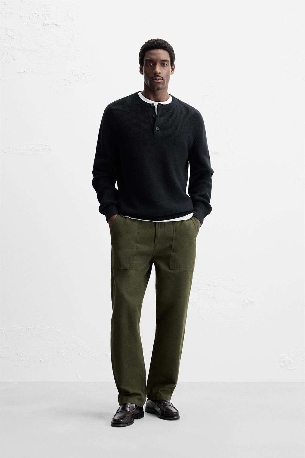 PURL KNIT SWEATER WITH BUTTONS - Zara фото 2