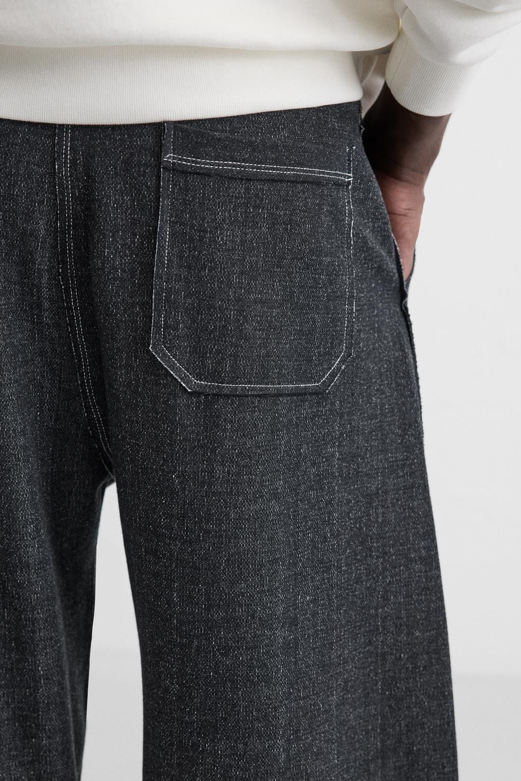 JOGGER TROUSERS WITH CONTRAST TOPSTITCHING - Zara фото 6