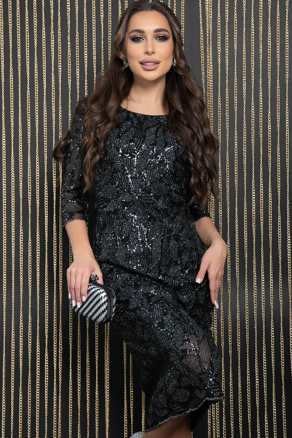 Платье Объятие ночи (черное) П11562 - Lt collection фото 4