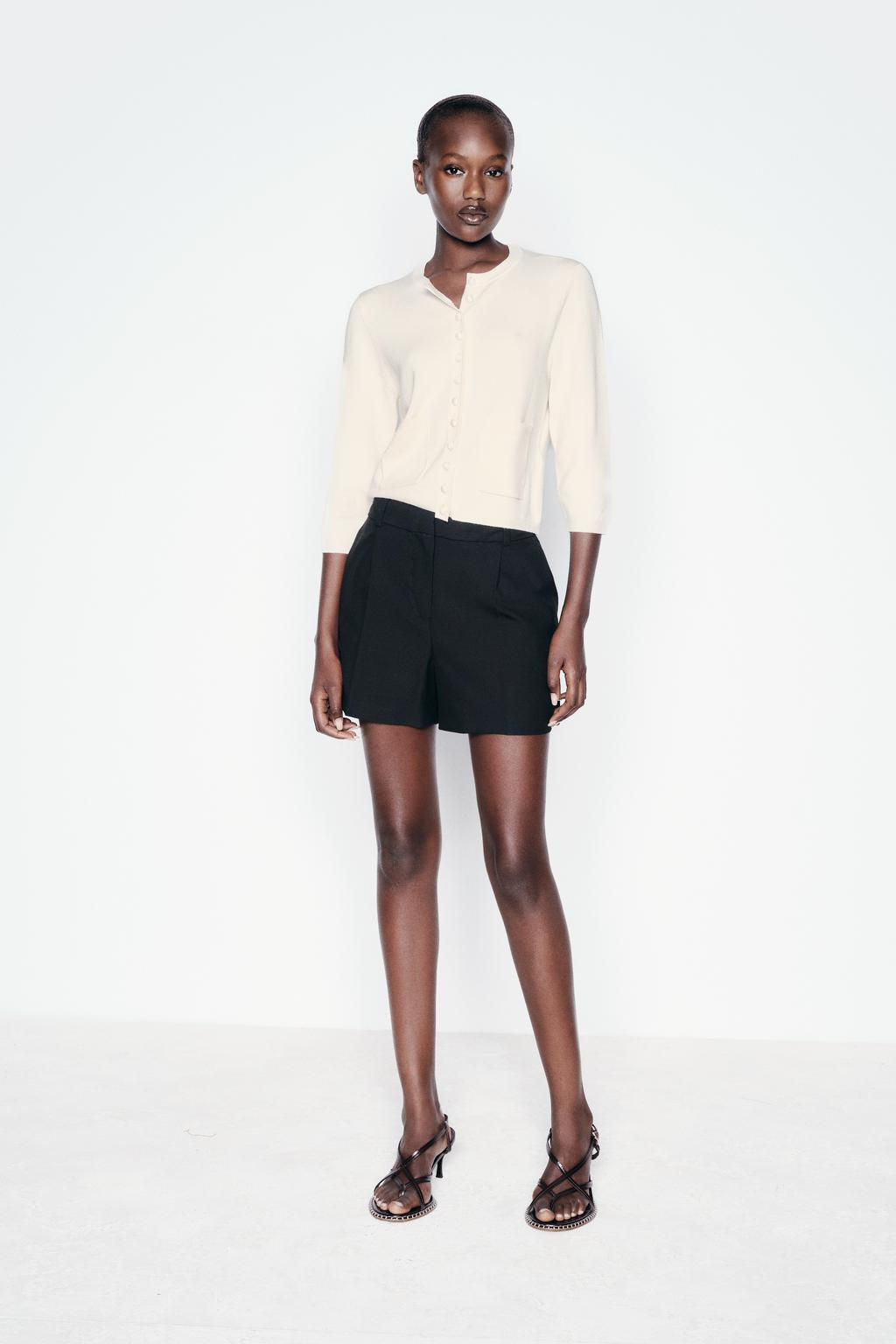 PLAIN KNIT 3/4 SLEEVE CARDIGAN - Zara фото 13