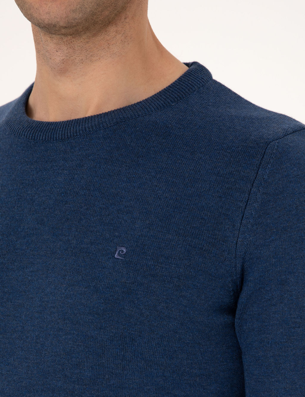 _ndigo Melanj Slim Fit Bisiklet Yaka Basic Triko Kazak