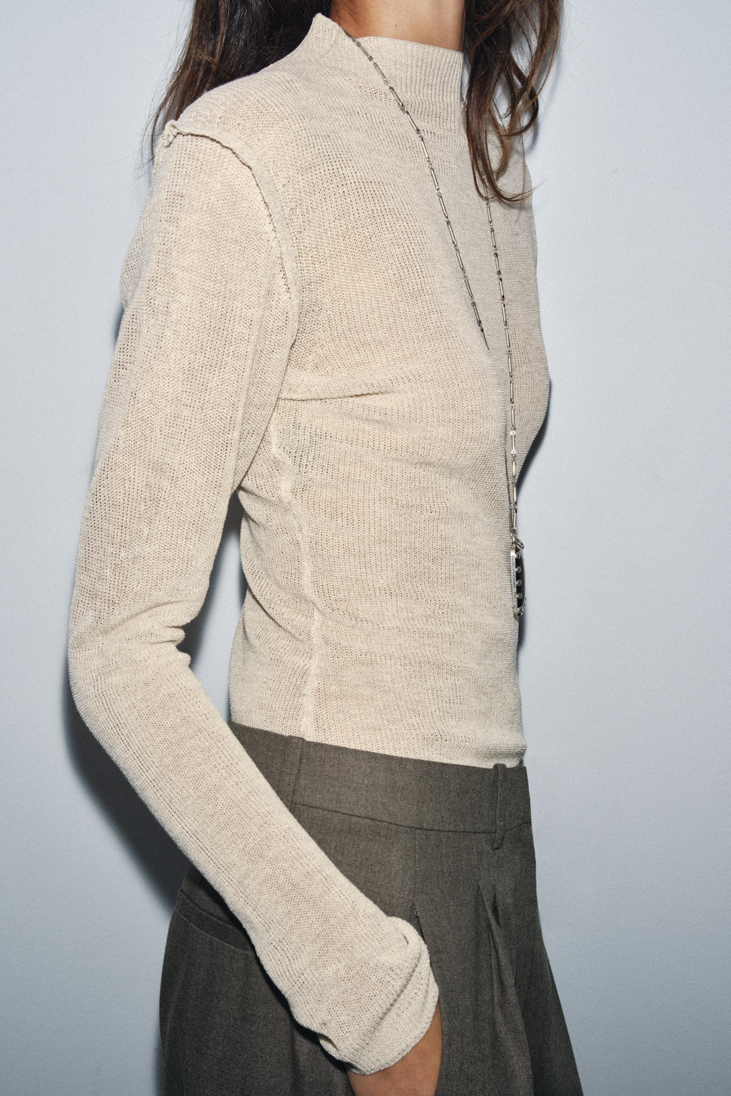 HIGH NECK KNIT SWEATER - Zara фото 2