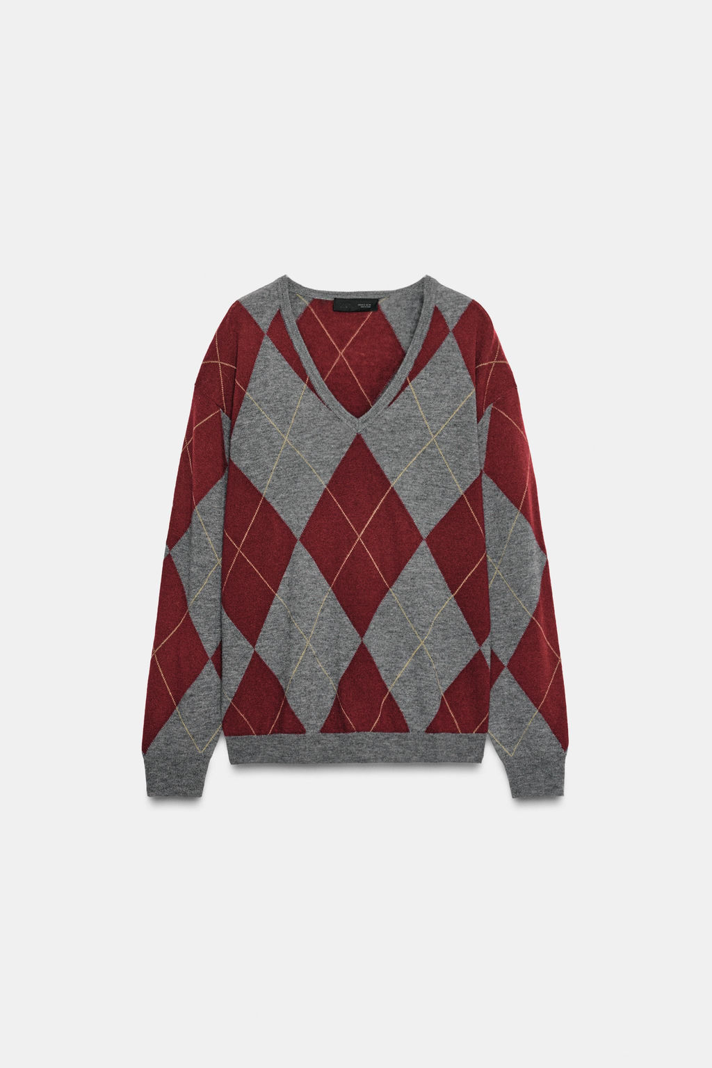 100% WOOL DIAMOND SWEATER - Zara фото 6