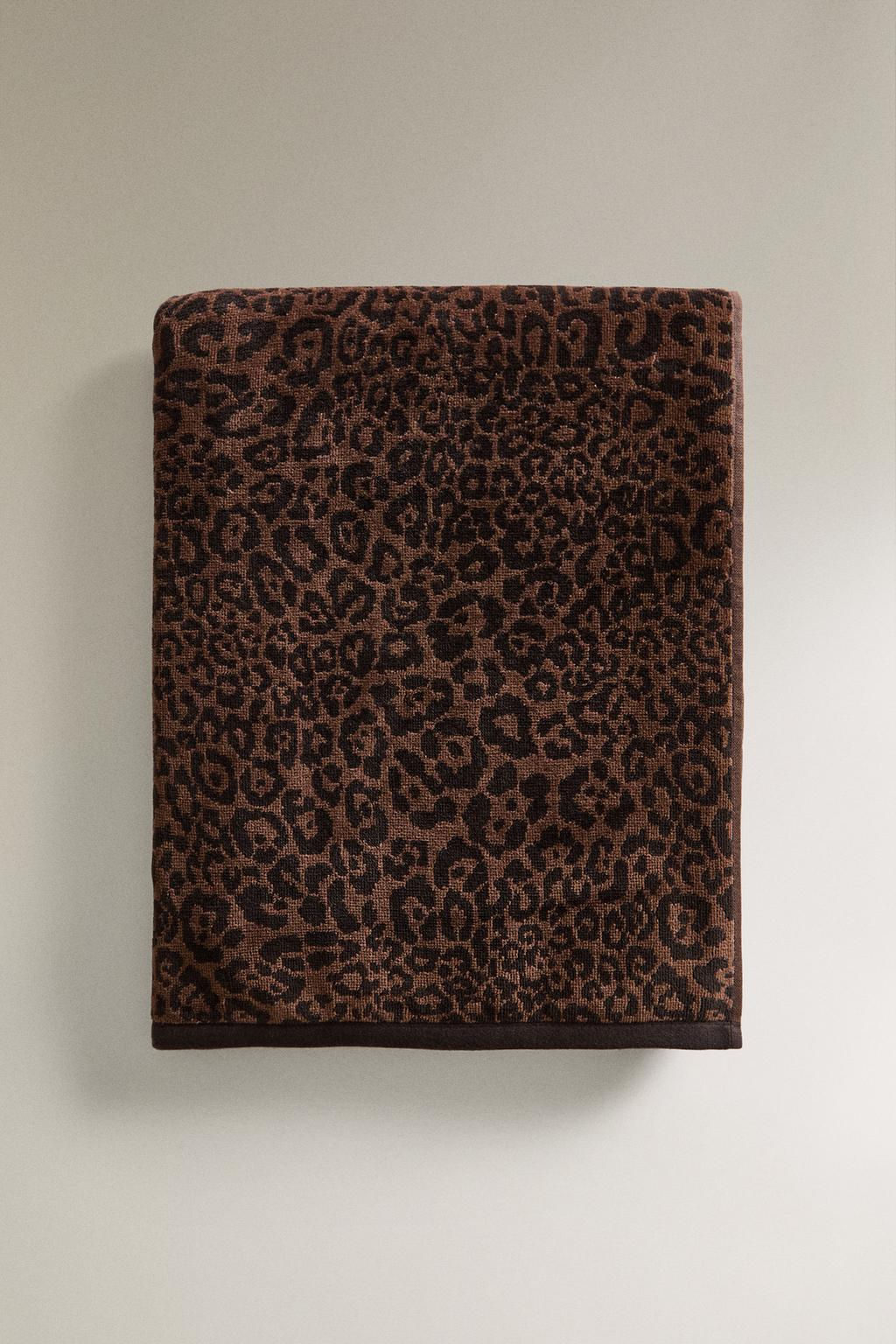 ANIMAL PRINT VELOUR BEACH TOWEL - Zara фото 9